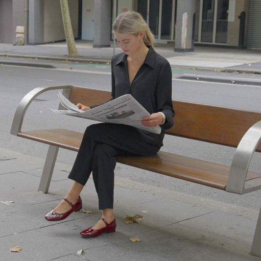 Hudson - Merlot Patent - Naked Arches