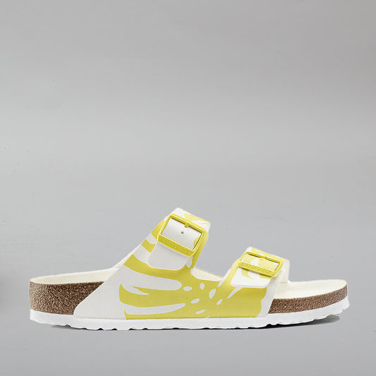 BIRKENSTOCK ARIZONA MONSTERA 1019204 BF WHITE LIME SOUR
