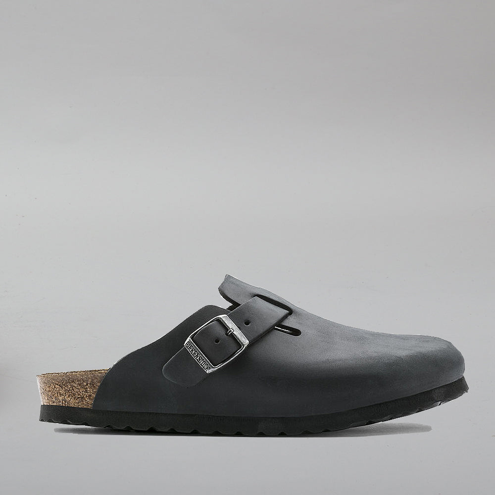 Birkenstock Boston Black Oiled Leather Clogs – Zagarra Shoes