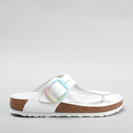BIRKENSTOCK GIZEH BIG BUCKLE 1021055 OMBRE WHITE SMOOTH LEATHER