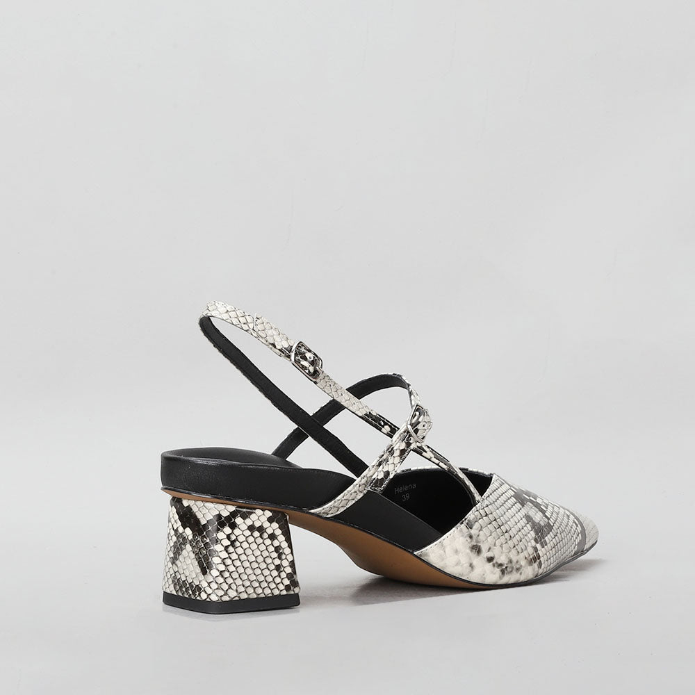 Helena - Black/Snake Print - Naked Arches