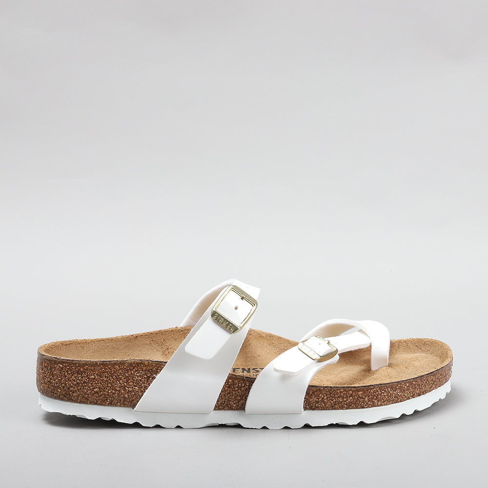 BIRKENSTOCK MAYARI BF PATENT WHITE – Zagarra Shoes