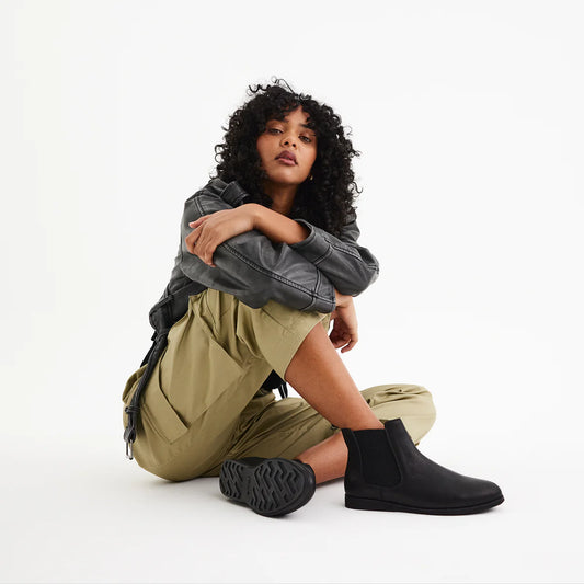 ROLLIE NATION - CHELSEA BOOT - ALL BLACK TUMBLE