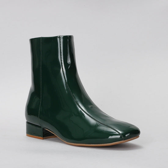 Sasha - Bottle Green Patent - LE SANSA