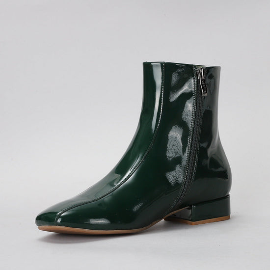 Sasha - Bottle Green Patent - LE SANSA