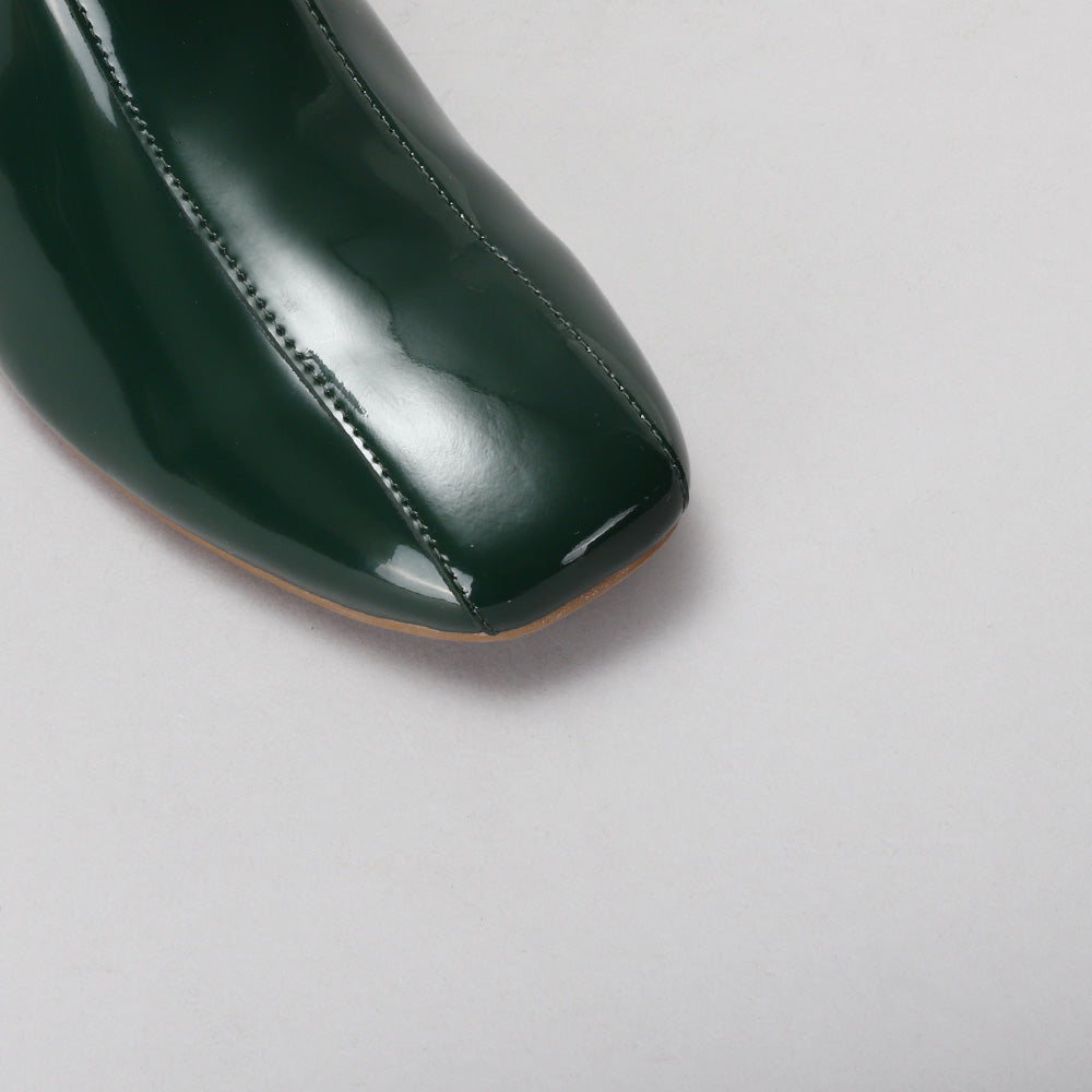 Sasha - Bottle Green Patent - LE SANSA