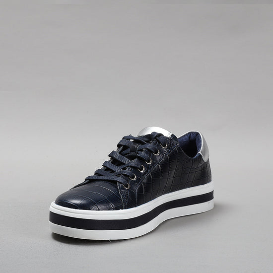 Savis - Navy Croc/Silver - LE SANSA