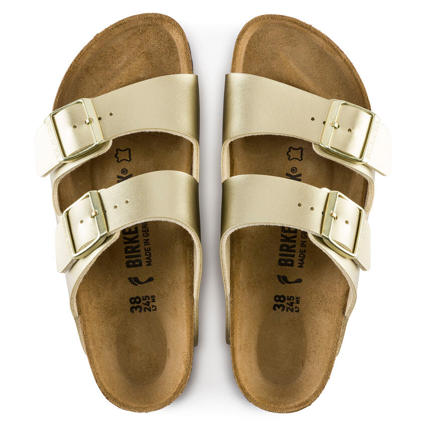 Birkenstock Arizona Gold Sandals Top View