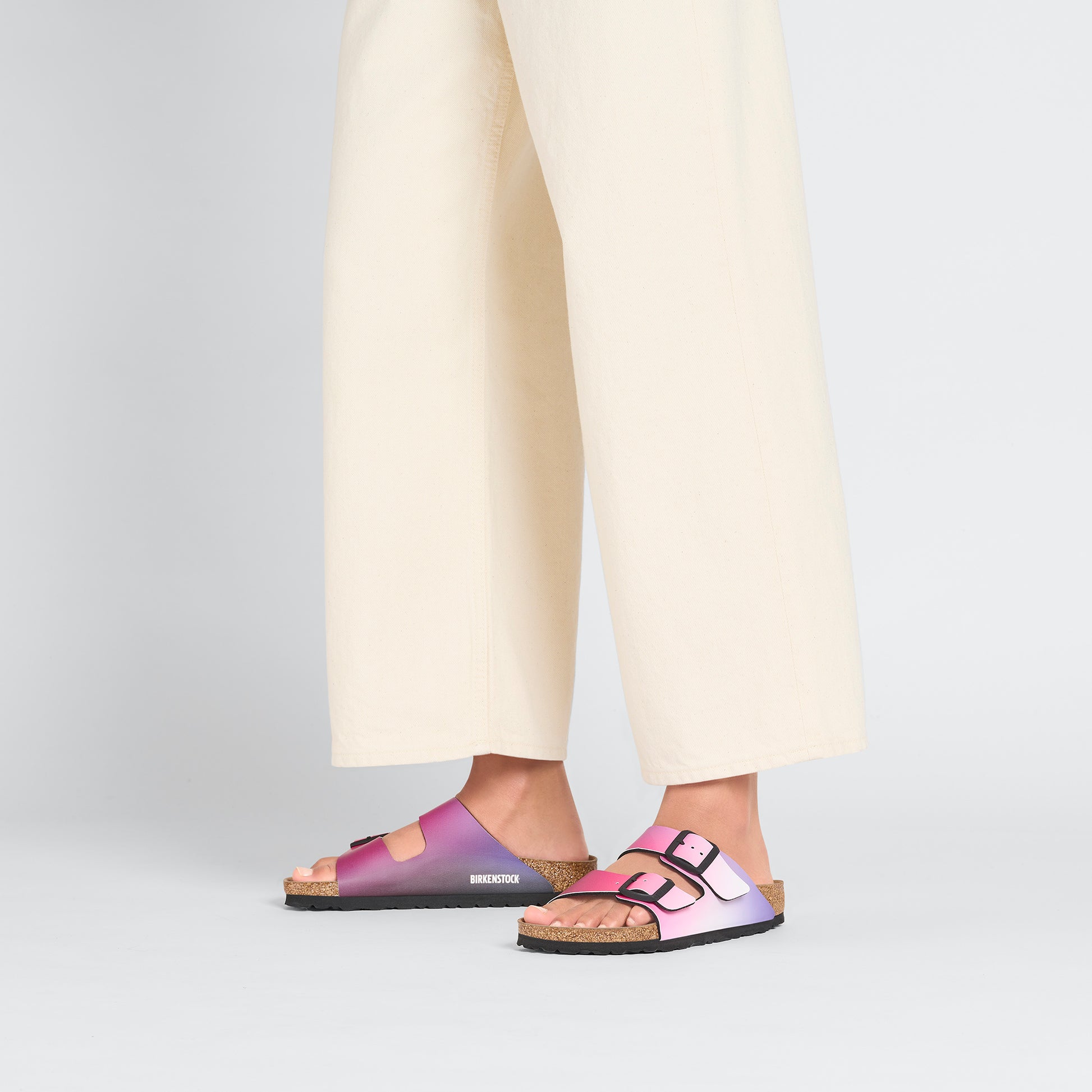 Birkenstock Arizona Ombre Pink / Purple Lifestyle