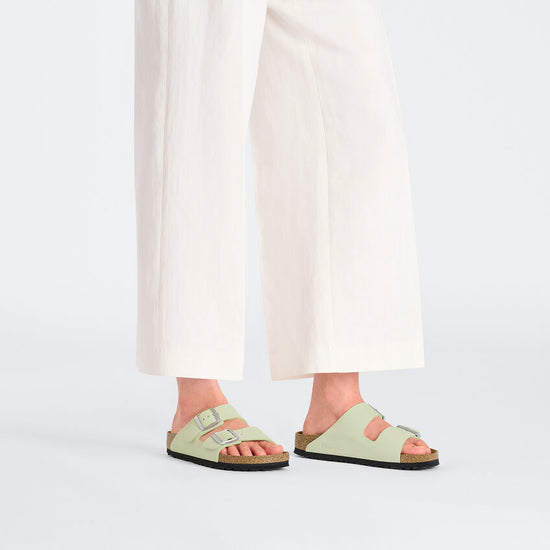 Birkenstock Arizona Faded Lime Sandal look