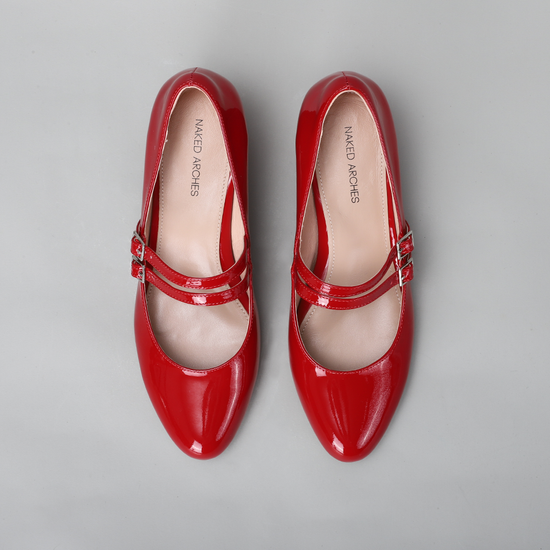 Cider - Crimson Red Patent - Naked Arches