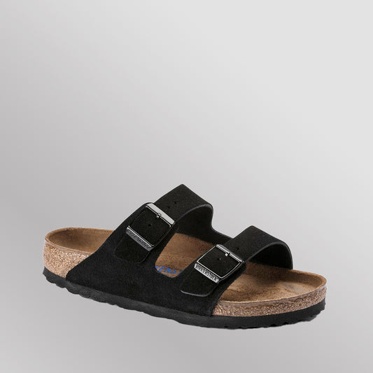 BIRKENSTOCK - ARIZONA 951321 SOFT FOOTBED - BLACK SUEDE LEATHER