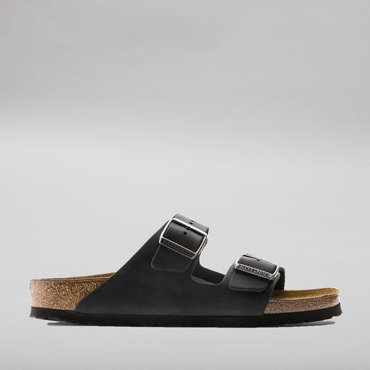 BIRKENSTOCK - ARIZONA 552113 - BLACK WAXY OILED LEATHER - NARROW FIT