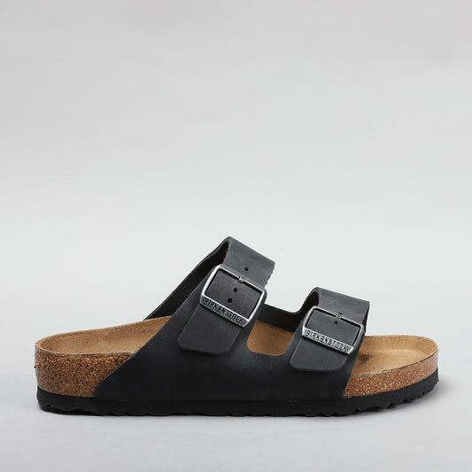BIRKENSTOCK - ARIZONA 552111 - BLACK WAXY OILED LEATHER