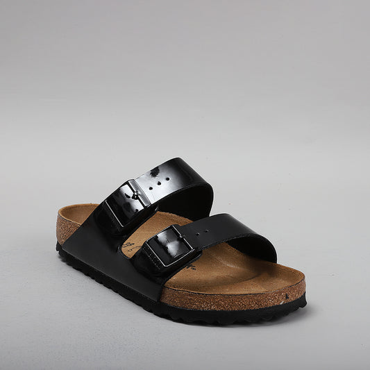 BIRKENSTOCK - ARIZONA 1005291 - PATENT BLACK SANDALS