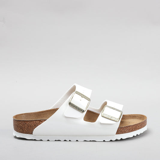 BIRKENSTOCK - ARIZONA 1005293 - PATENT WHITE SANDALS