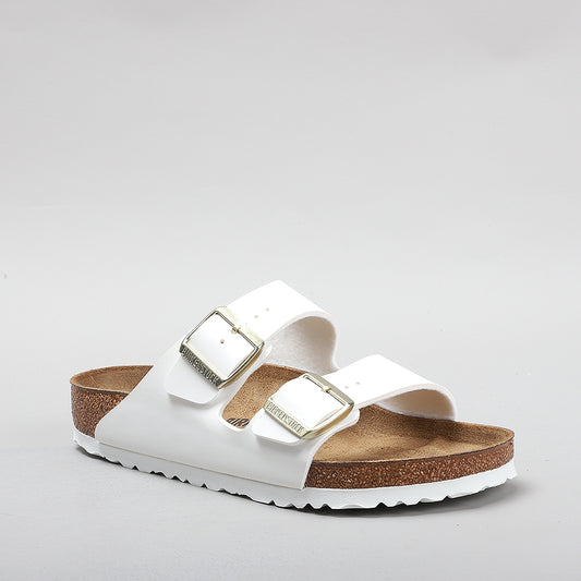 BIRKENSTOCK - ARIZONA 1005293 - PATENT WHITE SANDALS