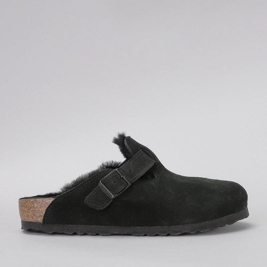 BIRKENSTOCK - BOSTON CLOGS - SHEARLING BLACK