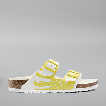 BIRKENSTOCK ARIZONA MONSTERA 1019204 BF WHITE LIME SOUR