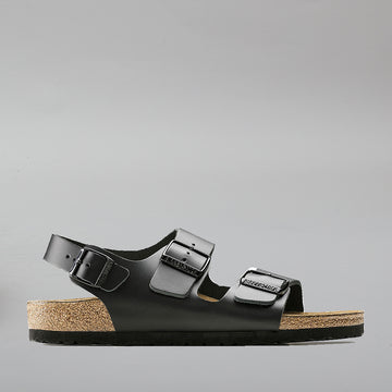 BIRKENSTOCK MILANO 34191BLACK NATURAL LEATHER