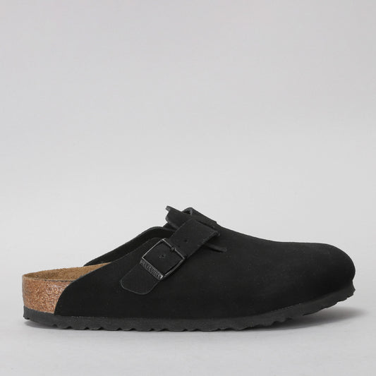 BIRKENSTOCK - BOSTON 660471 - BLACK SUEDE LEATHER SFB