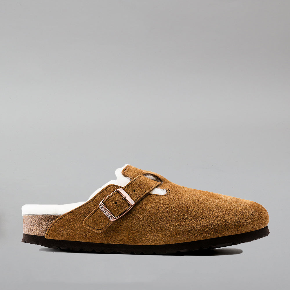 Birkenstock Boston Shearling Mink Clog Side View