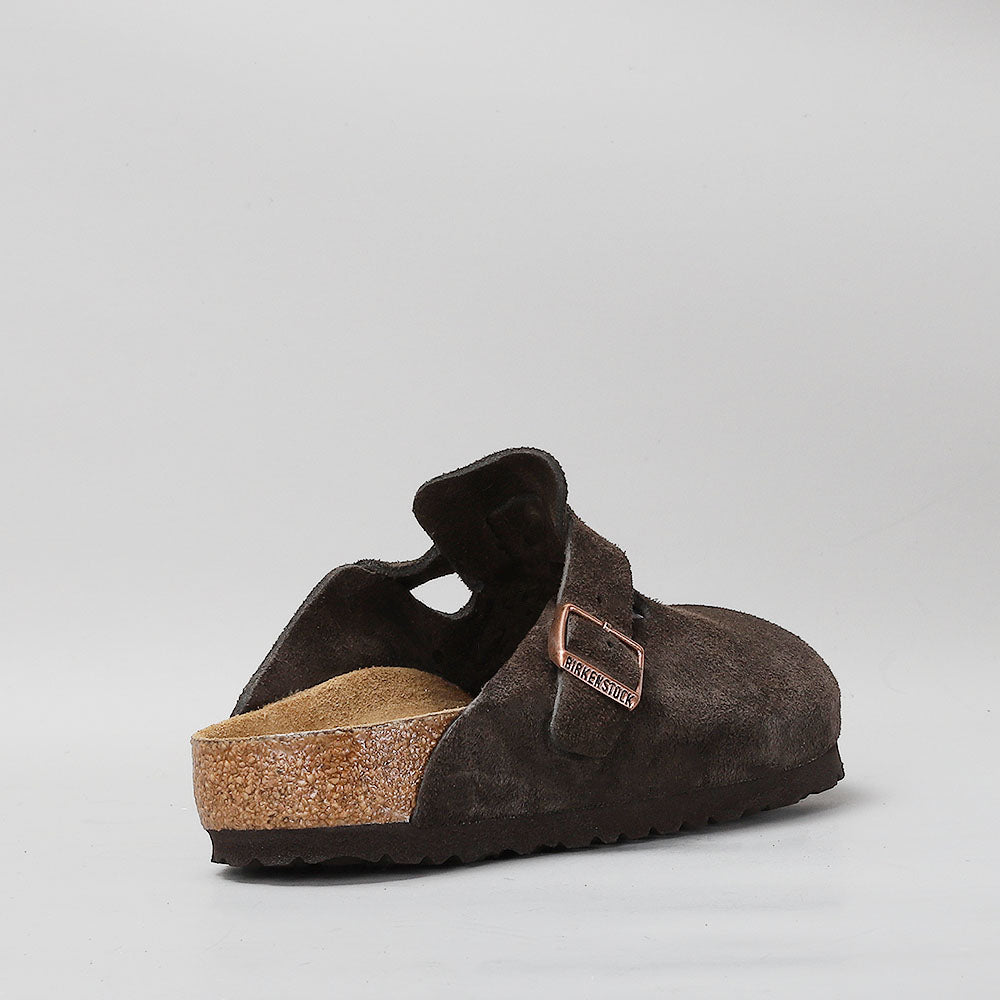 Boston Mocca Suede Clogs Back View