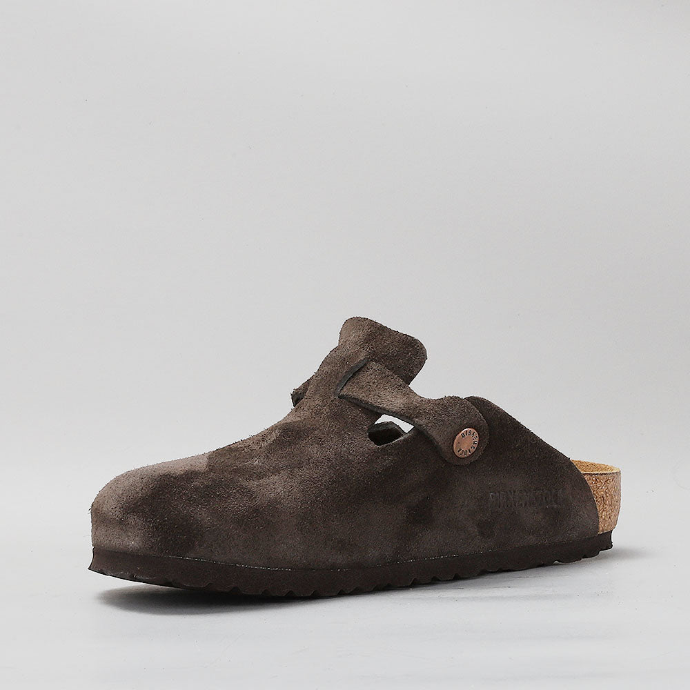 Boston Mocca Suede Clogs Other Side View