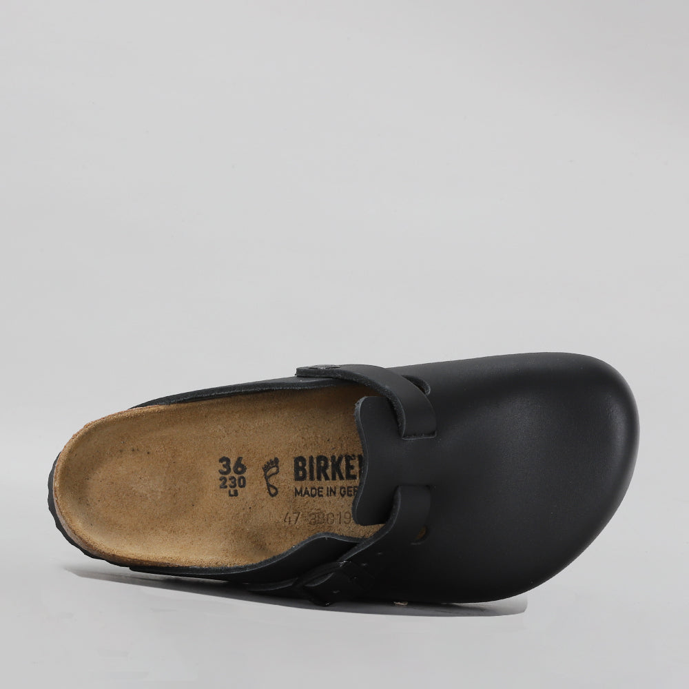 Birkenstock Boston Black Clogs top view