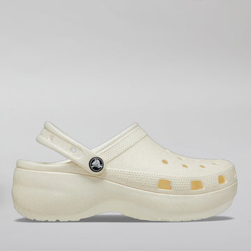 CROCS - CLASSIC PLATFORM GLITTER - CHALK