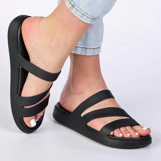 CROCS - GETAWAY STRAPPY - BLACK