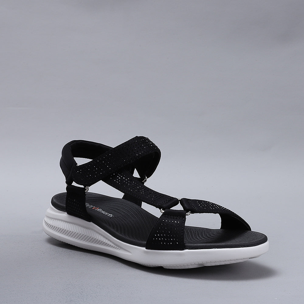 Floss01-Black Diamante White Sole - CC Resorts