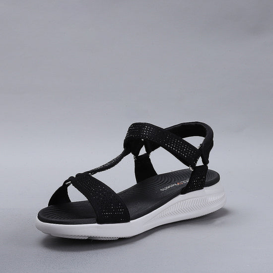 Floss01-Black Diamante White Sole - CC Resorts