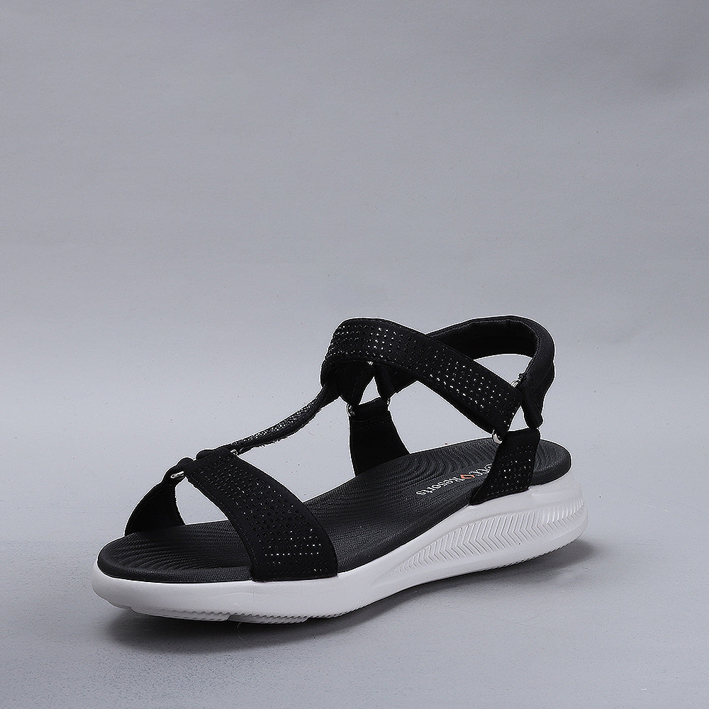 Floss01-Black Diamante White Sole - CC Resorts