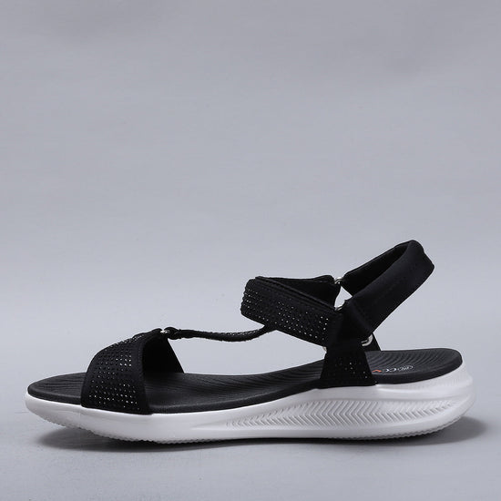Floss01-Black Diamante White Sole - CC Resorts