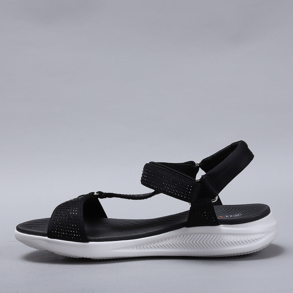 Floss01-Black Diamante White Sole - CC Resorts