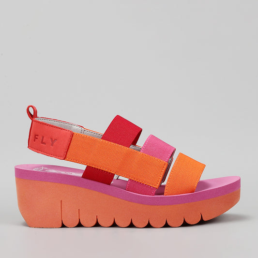 FLY LONDON - YERE - DEVIL RED/MULTICOLOR/LILAC