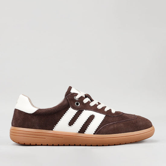 Juno - Chocolate Suede/Ivory - Le Sansa