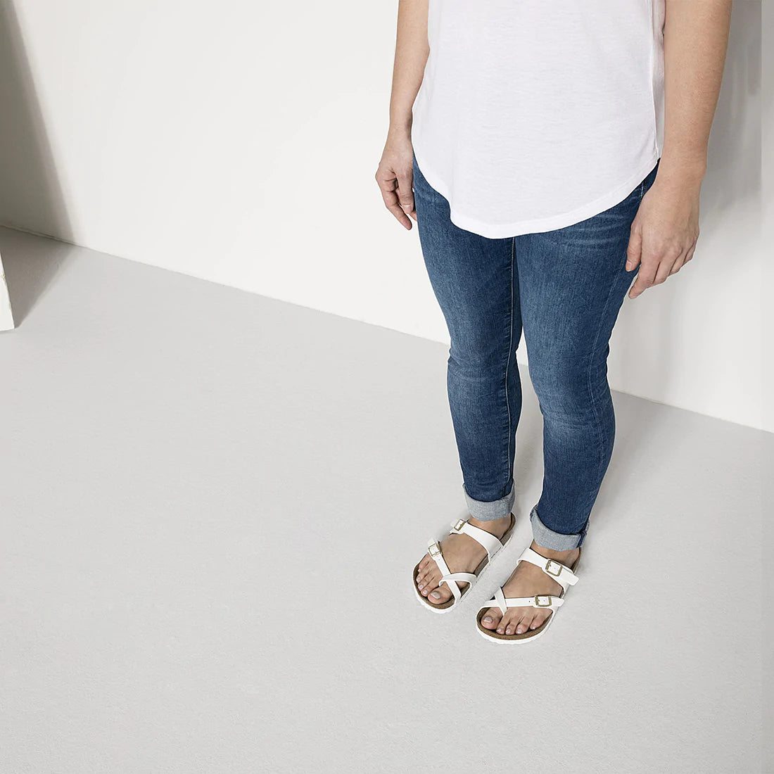 Birkenstock mayari white patent shop