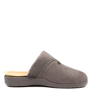 ZIERA - COMFY W-ZR - GREY-GREY FUR MICROSUEDE